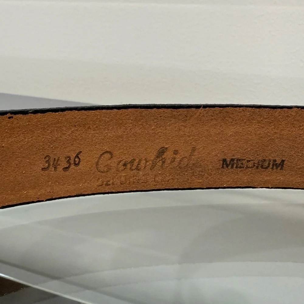 Cowhide Genuine Leather Women’s Black Belt (M)